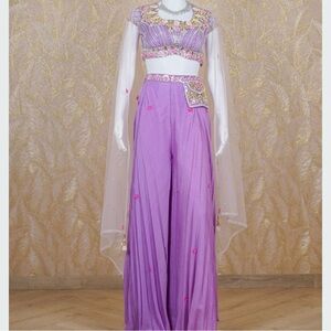 Purple Sharara set
